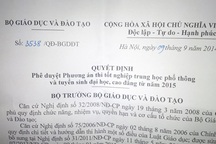 Lãnh đạo Bộ GD- ĐT trả lời tại cuộc họp chốt phương án thi năm 2015