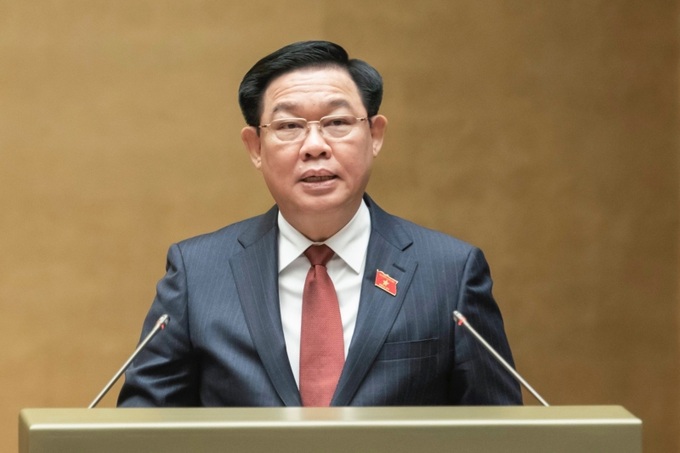 Chủ tịch Quốc hội Vương Đình Huệ phát biểu khai mạc Kỳ họp