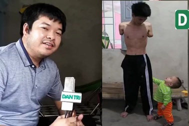 Video: Nụ cười hạnh phúc của người cha trẻ chăm con thơ được chắp đôi tay điện tử.