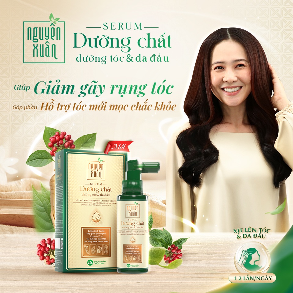 Nguyên Xuân ra mắt serum dưỡng tóc và da đầu, tóc chắc khỏe từ dược liệu - 1
