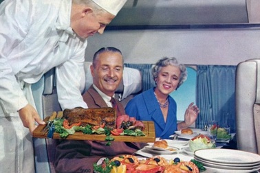 Tiết lộ thực đơn cao cấp trên máy bay những năm 1950