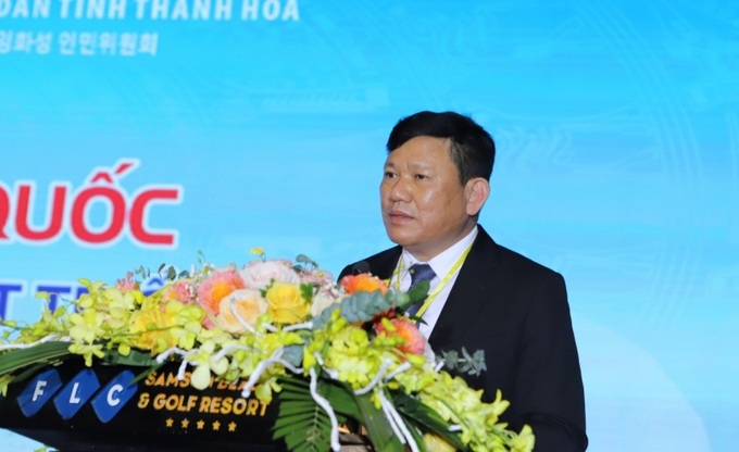 Ông Nguyễn Văn Thi, Phó chủ tịch UBND tỉnh Thanh Hóa phát biểu tại hội nghị