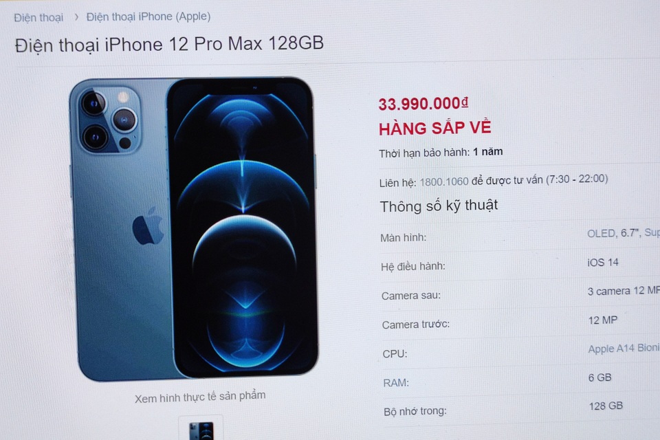 iPhone 12 Pro Max cháy hàng ở Việt Nam, bị dân buôn thổi giá cao - 1 iPhone 12 Pro Max cháy hàng ở Việt Nam, bị dân buôn thổi giá cao - 1