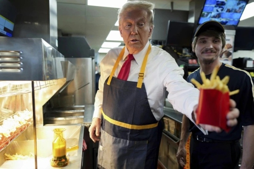 McDonalds lên tiếng về việc ông Trump phục vụ khoai tây chiên - 1