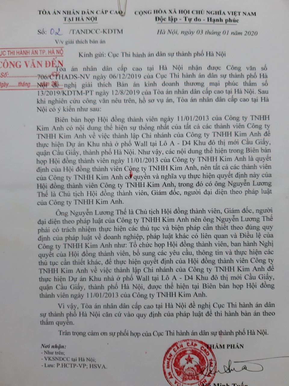 Diễn biến mới nhất trong vụ tranh chấp doanh nghiệp rúng động Hà Nội - 3 Diễn biến mới nhất trong vụ tranh chấp doanh nghiệp rúng động Hà Nội - 3