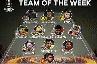 Đội hình tiêu biểu vòng 1/8 Europa League: MU vẫn có suất