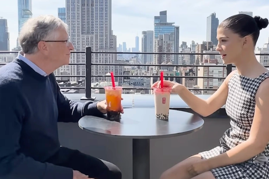 Tỷ phú Bill Gates uống trà sữa Gong Cha cùng con gái - 1 Tỷ phú Bill Gates uống trà sữa Gong Cha cùng con gái - 1