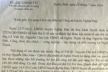 Nguyên Chủ tịch và cán bộ địa chính xã bị khởi tố