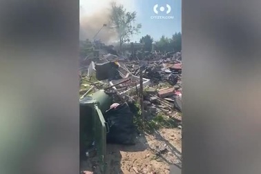 Nổ khí gas ở Mỹ, nhiều ngôi nhà bị san phẳng