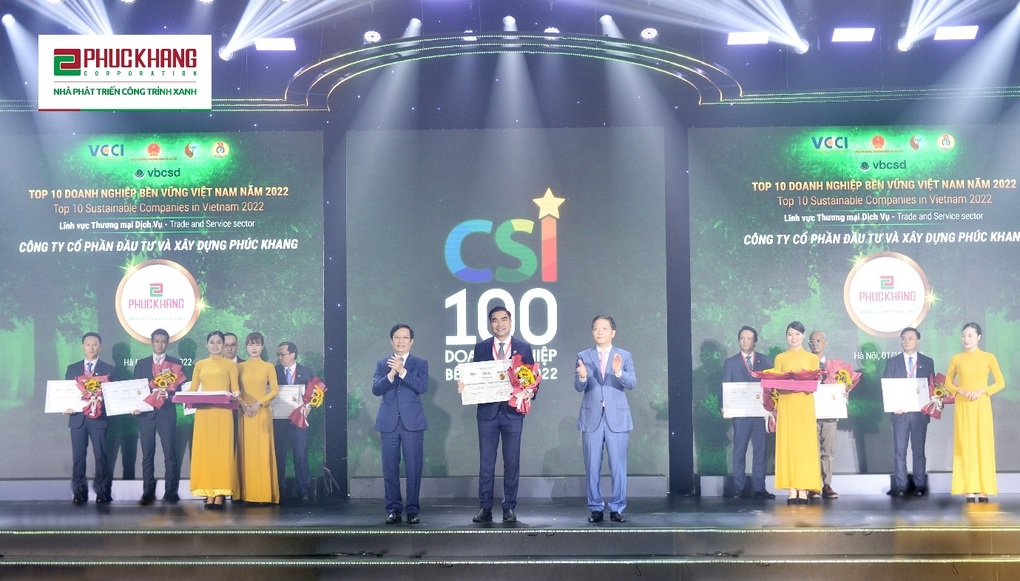 Phuc Khang Corporation tiếp tục đạt Top 10 Doanh nghiệp bền vững Việt Nam - 1 Phuc Khang Corporation tiếp tục đạt Top 10 Doanh nghiệp bền vững Việt Nam - 1