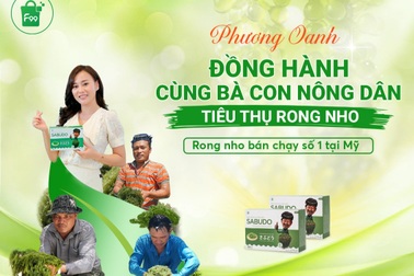 Diễn viên Phương Oanh đồng hành cùng nông dân Khánh Hòa tiêu thụ Rong nho