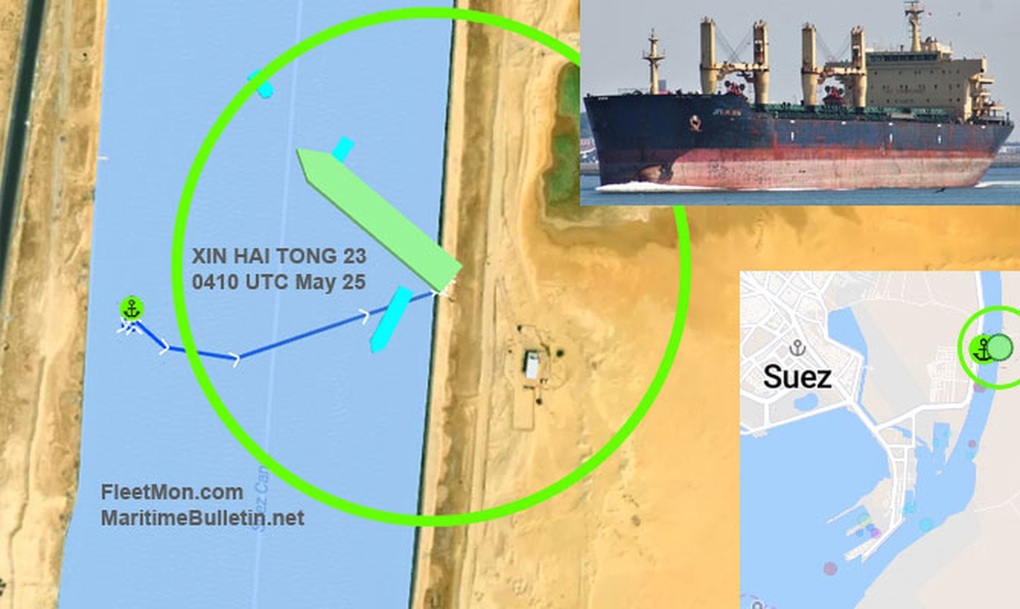 Thêm một con tàu nữa mắc cạn trên kênh đào Suez - 1 Thêm một con tàu nữa mắc cạn trên kênh đào Suez - 1
