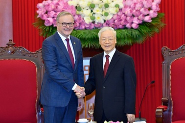 Tổng Bí thư Nguyễn Phú Trọng tiếp Thủ tướng Australia Anthony Albanese