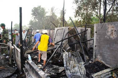 Điều tra vụ cháy thiêu rụi 42 phòng trọ công nhân