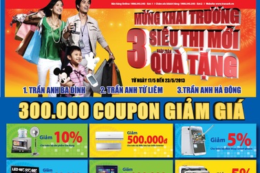 Khuyến mại lớn mừng Trần Anh khai trương siêu thị mới