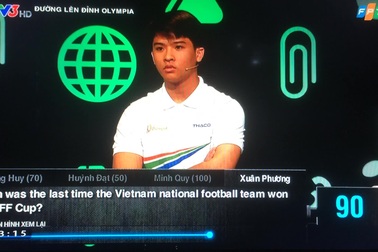 Nam sinh Nghệ An điển trai đạt điểm tuyệt đối ở phần thi Khởi động Olympia