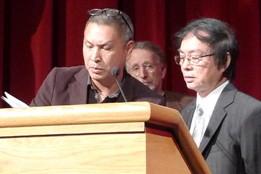 Hình ảnh NSND Đặng Nhật Minh trong đêm tôn vinh tại Mỹ