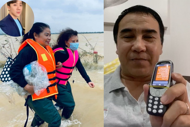 Sao "lén" ủng hộ hàng tỷ đồng, dùng điện thoại "cục gạch" xông xáo cứu trợ