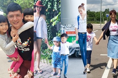 Dàn nhóc tì nhà sao Việt nô nức xuất ngoại, đi biển ngày hè