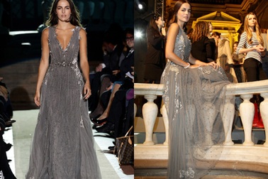 Camilla Belle làm vơ đét trong show diễn của Alberta Ferretti