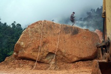 Hiện trường sạt lở đèo Khánh Lê, quốc lộ nối Nha Trang - Đà Lạt