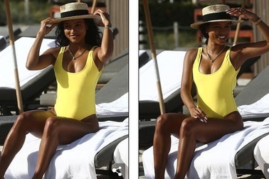 Hot girl gốc Việt Karrueche Tran khoe dáng gợi cảm