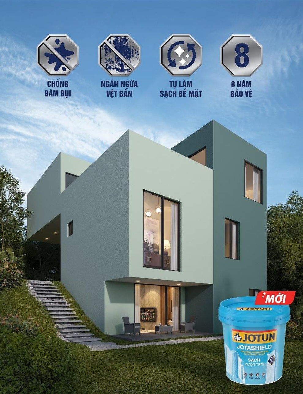 Jotashield Sạch Vượt Trội - thay đổi cách nghĩ của bạn về sản phẩm sơn ngoại thất - 3 Jotashield Sạch Vượt Trội - thay đổi cách nghĩ của bạn về sản phẩm sơn ngoại thất - 3