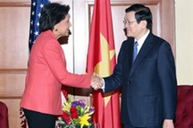 Chủ tịch nước Trương Tấn Sang tiếp các Bộ trưởng Hoa Kỳ