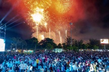 Lần đầu bắn pháo hoa nổ tầm cao trong ngày trọng đại của Bình Định