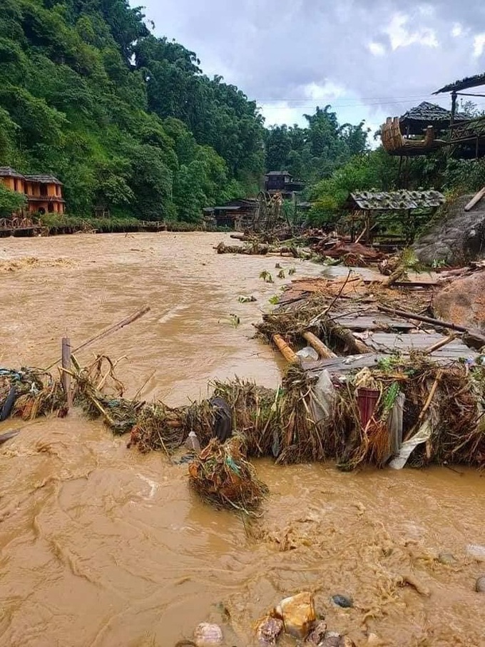 Khu du lịch Cát Cát Sa Pa tan hoang sau lũ quét - Ảnh 11.