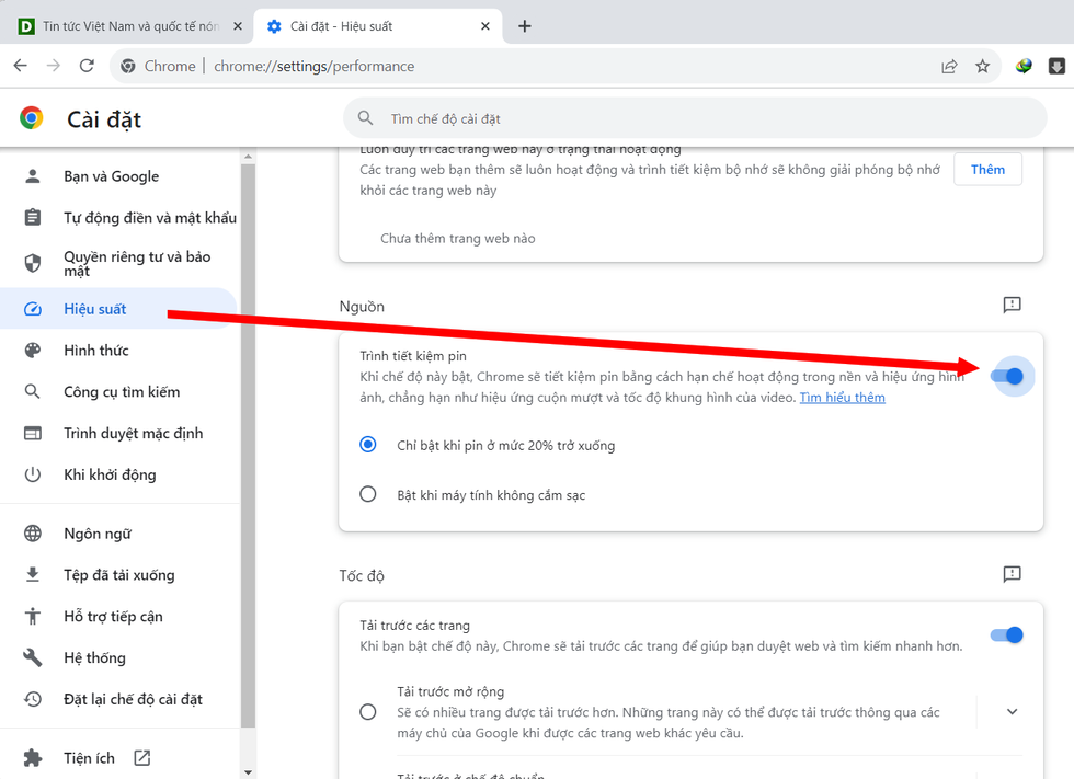 Hướng dẫn kích hoạt tính năng tiết kiệm pin, kéo dài thời gian dùng laptop - 6 Hướng dẫn kích hoạt tính năng tiết kiệm pin, kéo dài thời gian dùng laptop - 6