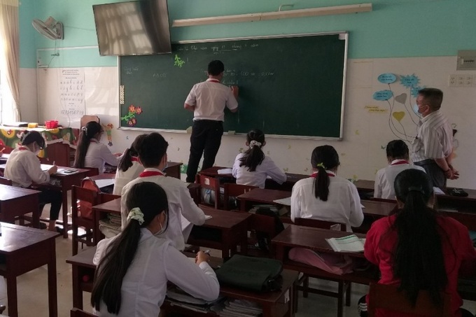 Mỗi lớp học bố trí từ 20-24 em.