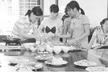 Nông dân đi học làm... đầu bếp