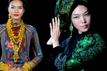 NTK Minh Hạnh mang 50 mẫu thiết kế thổ cẩm đến Pháp