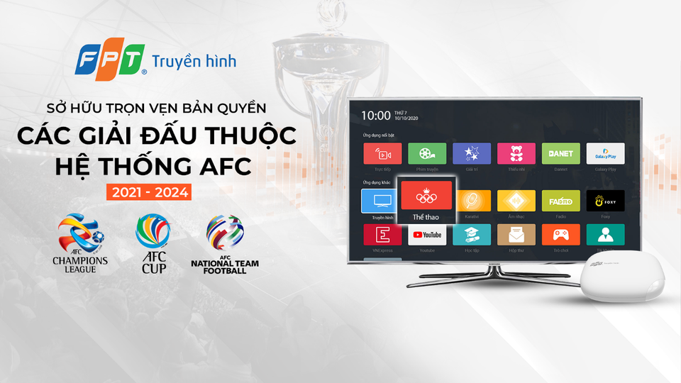 Xem AFC trên hệ thống Truyền hình FPT - 1 Xem AFC trên hệ thống Truyền hình FPT - 1