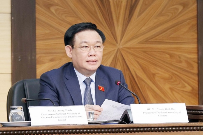 Chủ tịch Quốc hội Vương Đình Huệ phát biểu tại Diễn đàn