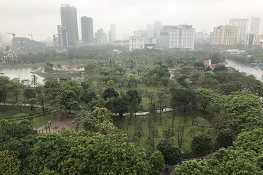 Cận cảnh khu đất được đề xuất xây bãi đỗ xe ngầm trong Công viên Cầu Giấy