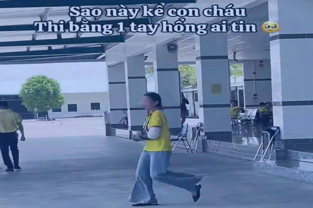 Công an làm việc với người đăng video bó bột một tay thi sát hạch lái xe - 2 Công an làm việc với người đăng video bó bột một tay thi sát hạch lái xe - 2