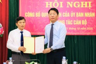 Phó trưởng Ban Tổ chức Tỉnh ủy Ninh Bình làm Phó Giám đốc Sở Nội vụ