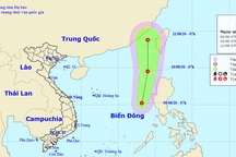 Vùng áp thấp tại Biển Đông đã mạnh lên thành áp thấp nhiệt đới