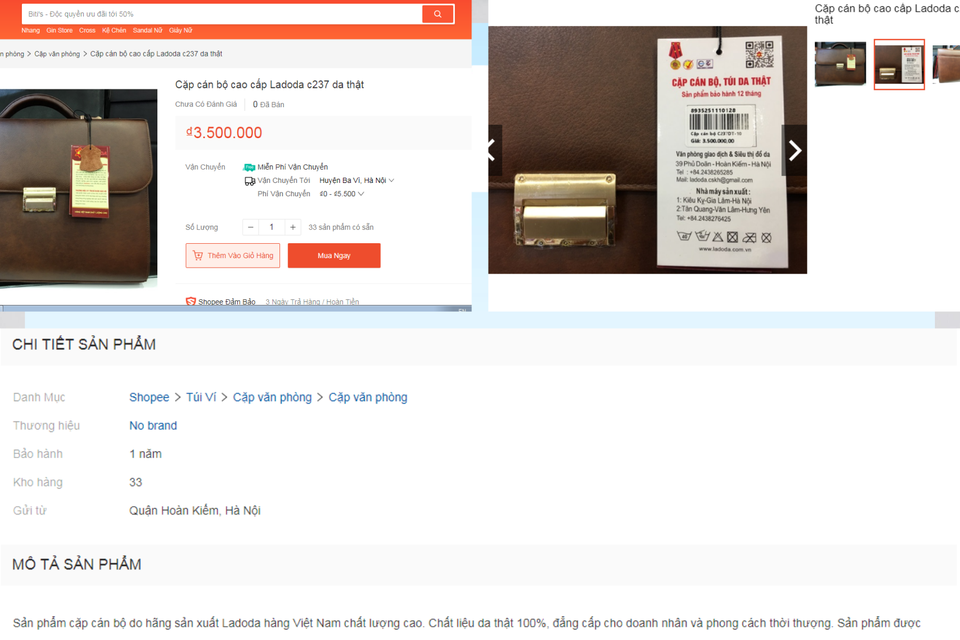 Bất ngờ giá thị trường loại cặp giả da được Quảng Bình dự chi 2,2 tỷ đồng tặng đại biểu - 2 Bất ngờ giá thị trường loại cặp giả da được Quảng Bình dự chi 2,2 tỷ đồng tặng đại biểu - 2