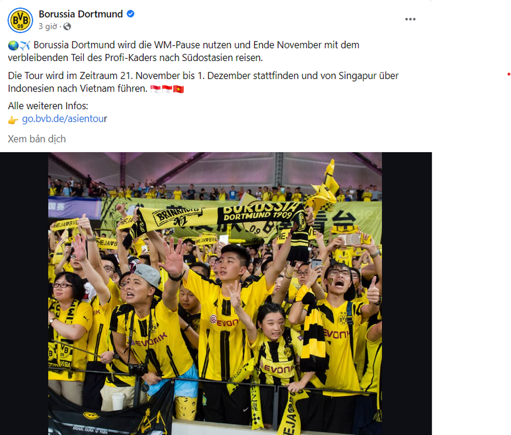 CLB Borussia Dortmund sắp sang Việt Nam đá giao hữu - 1 CLB Borussia Dortmund sắp sang Việt Nam đá giao hữu - 1