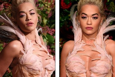 Rita Ora khoe ngực đầy đặn