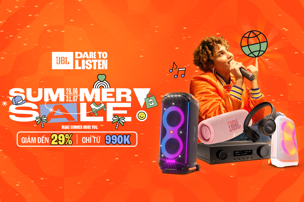 Chương trình khuyến mãi JBL Summer Sale: Ưu đãi lên đến hàng triệu đồng - 1 Chương trình khuyến mãi JBL Summer Sale: Ưu đãi lên đến hàng triệu đồng - 1