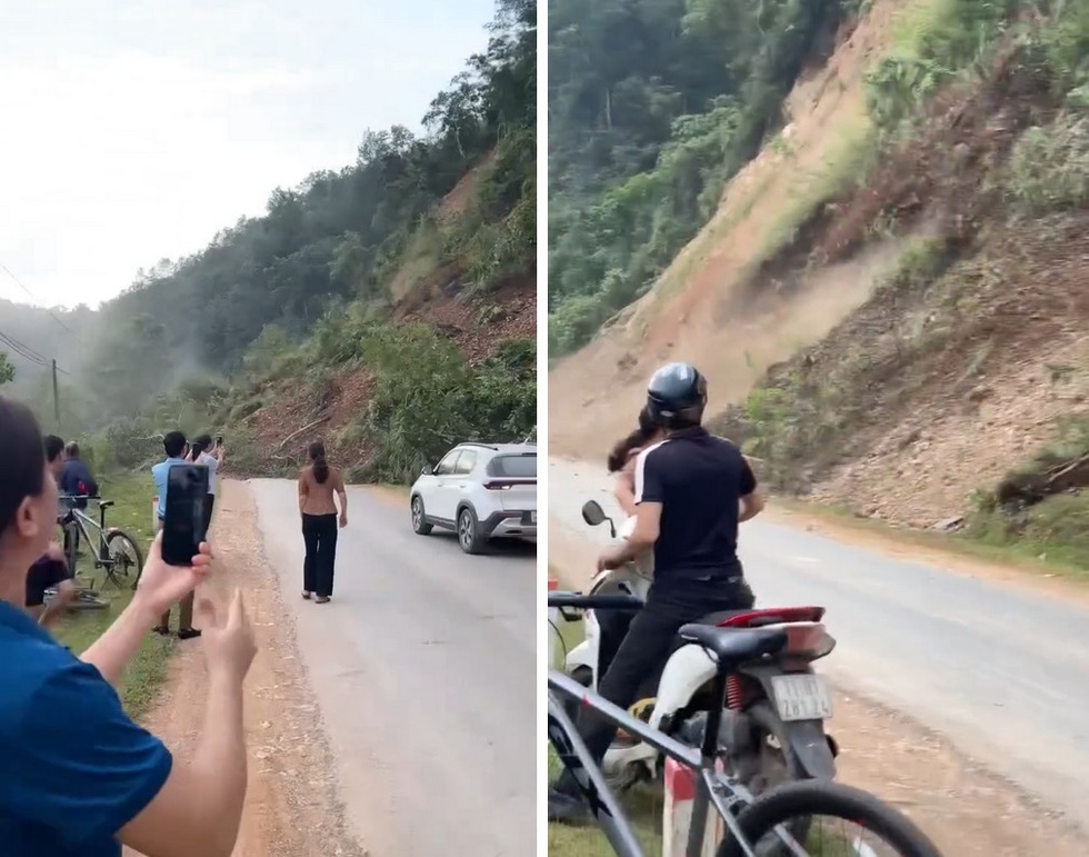 Clip "người dân liều lĩnh đứng xem sạt lở đất ở Cao Bằng" nổi bật tuần qua