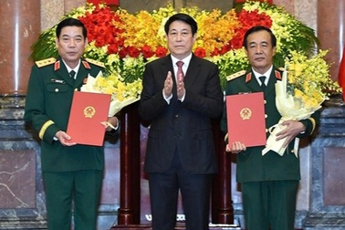 Hai Thứ trưởng Bộ Quốc phòng được thăng quân hàm Thượng tướng