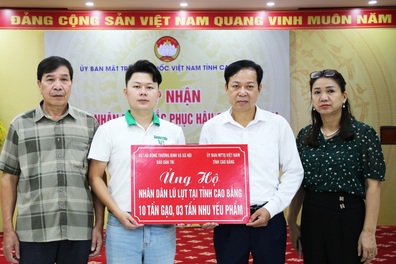 Ủy ban MTTQ tỉnh Cao Bằng cảm ơn bạn đọc báo Dân trí đã hỗ trợ kịp thời