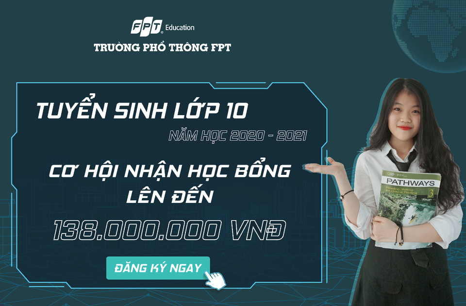 Trường THPT FPT Đà Nẵng tuyển sinh 600 chỉ tiêu năm học 2020-2021 - 1 Trường THPT FPT Đà Nẵng tuyển sinh 600 chỉ tiêu năm học 2020-2021 - 1