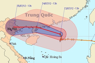 Bão bẻ hướng, giảm cấp khi vào miền Bắc nước ta