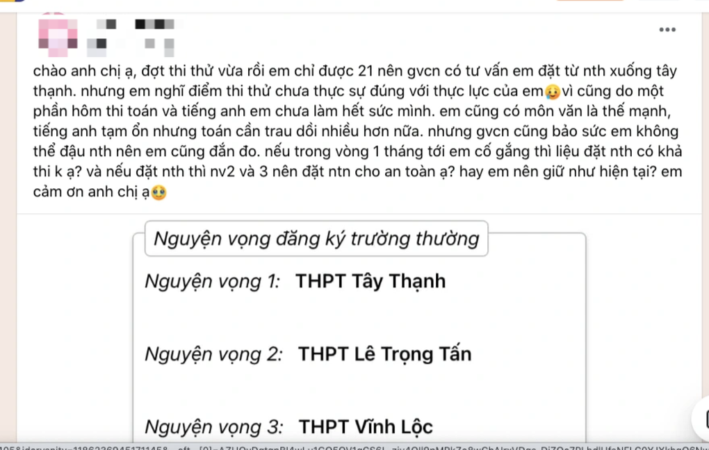 Bỏ cả kỳ nghỉ lễ, học sinh vẫn không chọn nổi nguyện vọng vào lớp 10 - 1 Bỏ cả kỳ nghỉ lễ, học sinh vẫn không chọn nổi nguyện vọng vào lớp 10 - 1
